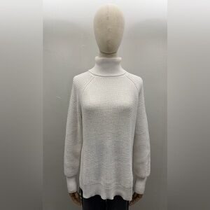 Michael Kors Turtleneck Waffle Knit Sweater Cream Size S